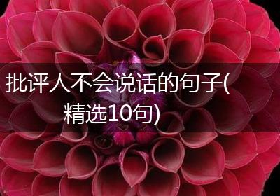 批评人不会说话的句子(精选10句)