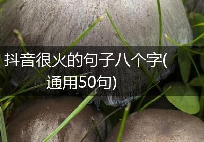 抖音很火的句子八个字(通用50句)