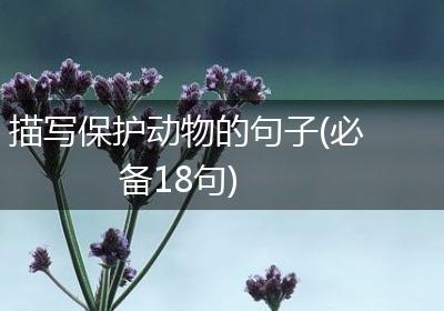 描写保护动物的句子(必备18句)