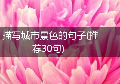描写城市景色的句子(推荐30句)