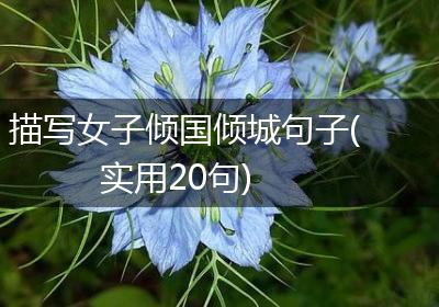 描写女子倾国倾城句子(实用20句)