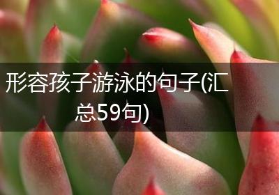 形容孩子游泳的句子(汇总59句)