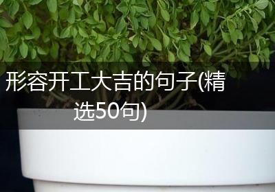 形容开工大吉的句子(精选50句)