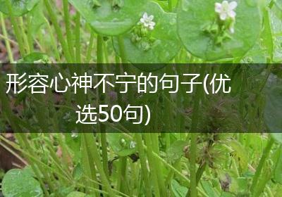 形容心神不宁的句子(优选50句)
