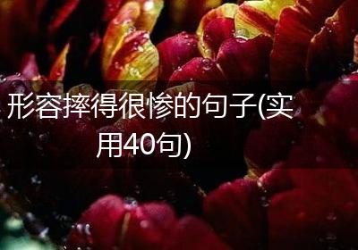 形容摔得很惨的句子(实用40句)