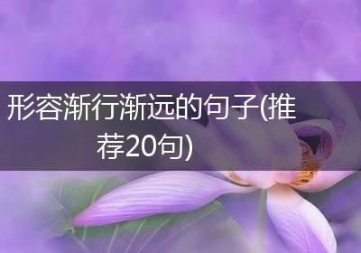 形容渐行渐远的句子(推荐20句)