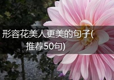 形容花美人更美的句子(推荐50句)