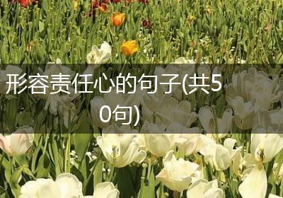 形容责任心的句子(共50句)