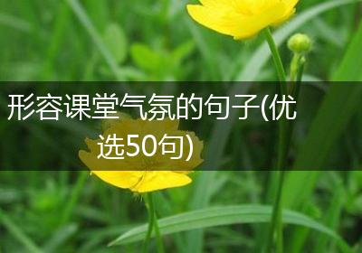 形容课堂气氛的句子(优选50句)