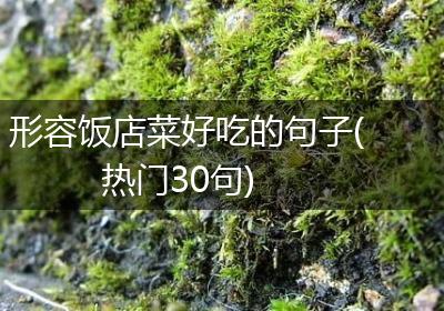 形容饭店菜好吃的句子(热门30句)