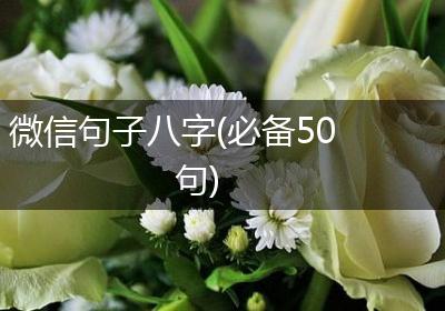 微信句子八字(必备50句)