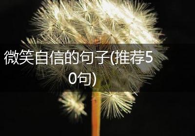 微笑自信的句子(推荐50句)