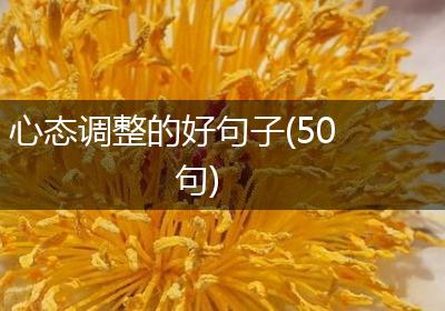 心态调整的好句子(50句)
