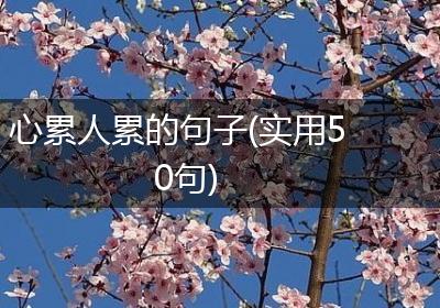 心累人累的句子(实用50句)