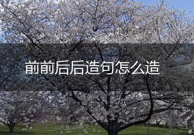 前前后后造句怎么造
