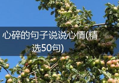 心碎的句子说说心情(精选50句)