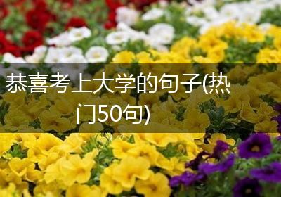 恭喜考上大学的句子(热门50句)