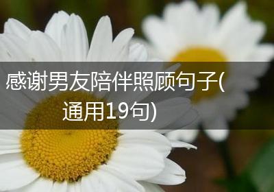 感谢男友陪伴照顾句子(通用19句)