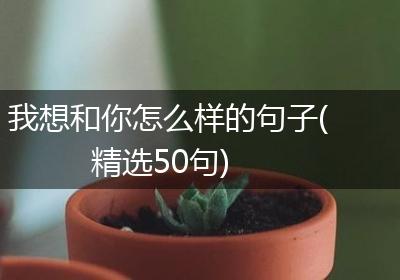 我想和你怎么样的句子(精选50句)