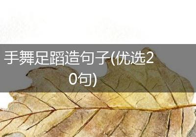 手舞足蹈造句子(优选20句)