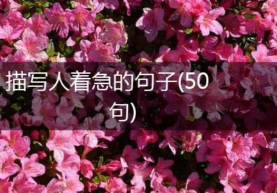 描写人着急的句子(50句)