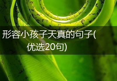 形容小孩子天真的句子(优选20句)