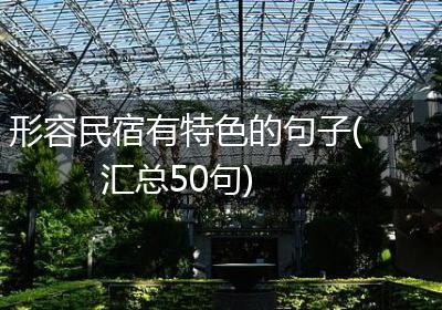 形容民宿有特色的句子(汇总50句)