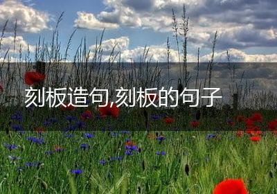 刻板造句,刻板的句子
