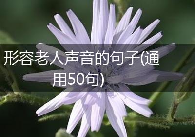 形容老人声音的句子(通用50句)