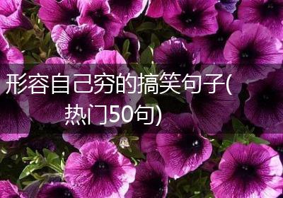 形容自己穷的搞笑句子(热门50句)
