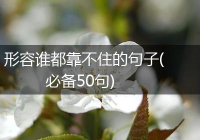 形容谁都靠不住的句子(必备50句)