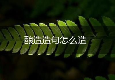 酿造造句怎么造