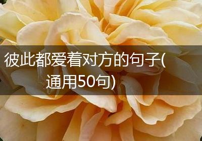彼此都爱着对方的句子(通用50句)