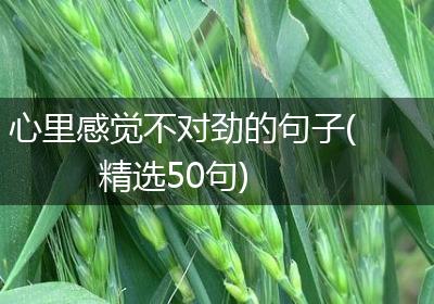 心里感觉不对劲的句子(精选50句)