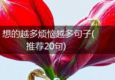 想的越多烦恼越多句子(推荐20句)