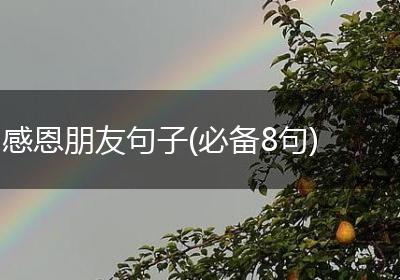 感恩朋友句子(必备8句)