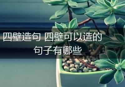 四壁造句 四壁可以造的句子有哪些