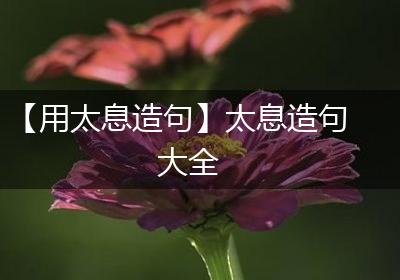 【用太息造句】太息造句大全