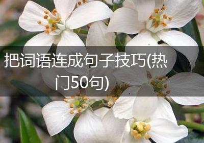 把词语连成句子技巧(热门50句)