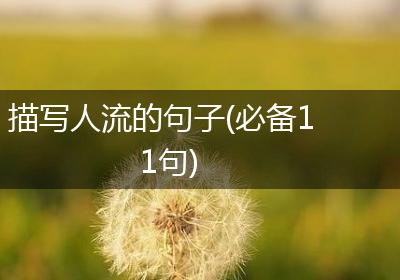 描写人流的句子(必备11句)