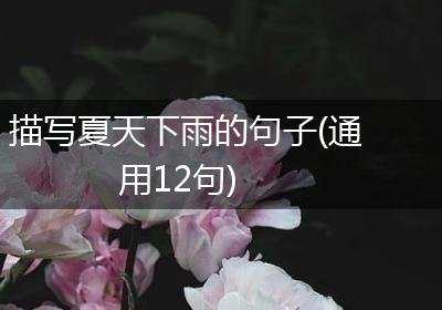 描写夏天下雨的句子(通用12句)