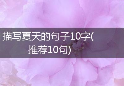 描写夏天的句子10字(推荐10句)