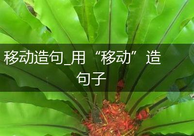 移动造句_用“移动”造句子