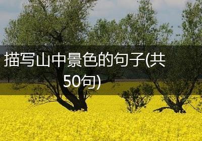 描写山中景色的句子(共50句)