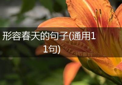形容春天的句子(通用11句)