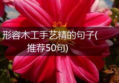 形容木工手艺精的句子(推荐50句)