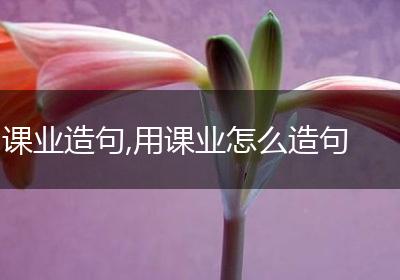 课业造句,用课业怎么造句