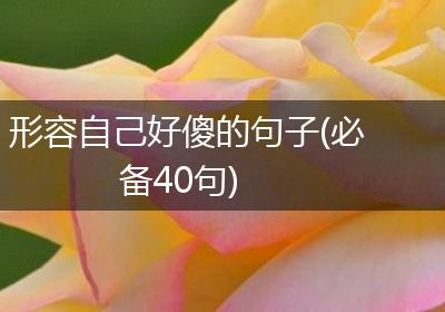 形容自己好傻的句子(必备40句)