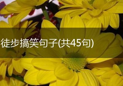 徒步搞笑句子(共45句)