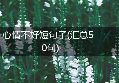 心情不好短句子(汇总50句)